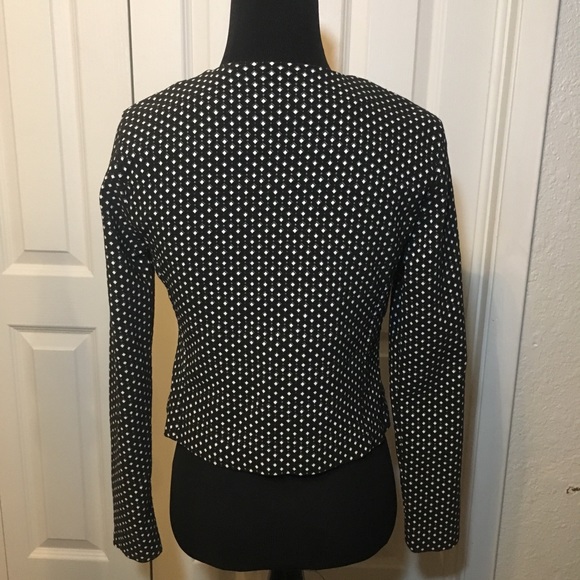 Agaci Blazer Black w/white squares - Picture 2 of 2